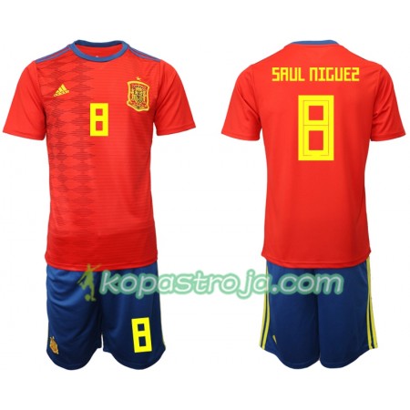 Billiga Fotbollströjor Spanien SAUL NIGUES 8 Barn Hemma tröja 2019 Kortärmad
